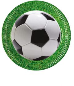 Papptallerken Procos Fotball 23 cm, 8 stk