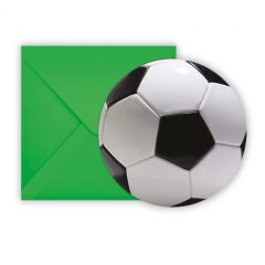 Invitasjonskort/konvolutter Fotball 6 stk Procos