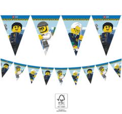 Flaggrekke Lego City i papir, 9 flagg
