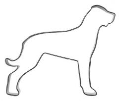 Utstikker Hund Grand Danois 10 x 8 cm