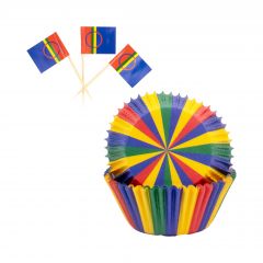 Muffinsformer Sameflagg med flagg, 24 set