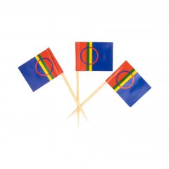 Flagg Sameflagg på trepinne, 12 pk