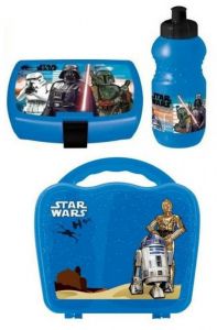 Star Wars lekekoffert med matboks og drikkeflaske