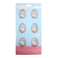 Eggemold plast Mini, 6 egg ac 2 deler, 3,6x5 cm