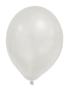 Ballonger Metallic Hvit 8 stk