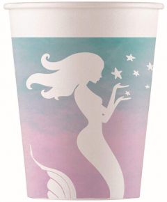 Drikkekrus i Papp, Mermaid Elegant 8 stk