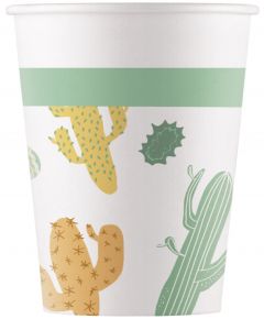 Drikkekrus i Papp, Cactus 8 stk COMPOSTABLE