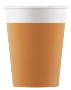 Drikkekrus i Papp Orange 8 stk COMPOSTABLE
