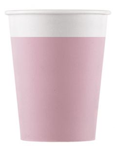 Drikkekrus i Papp Rosa 8 stk COMPOSTABLE