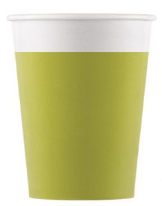 Drikkekrus i Papp Lime Grønn 8 stk COMPOSTABLE