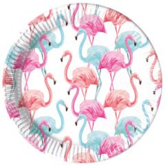 Papptallerken Flamingo Compostable 23 cm, 8 stk