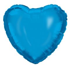 Ballong Hjerte Blå Folie 46 cm