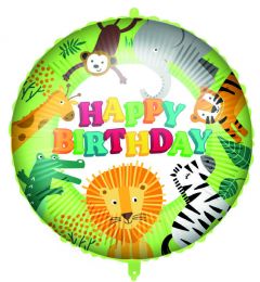 Ballong Jungel Happy Birthday Folie 46 cm
