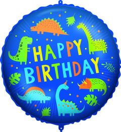 Ballong Dino Happy Birthday Folie 46 cm