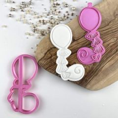 Birthday Balloon with Tassels Cookie Cutter and Stamp