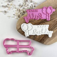 Swirls and Curls HB Balloon Cookie Cutter and Stamp