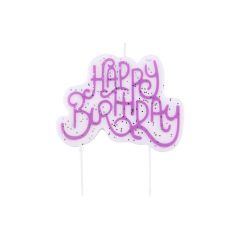 Kakelys Pink Sparkly Birthday Candle STK