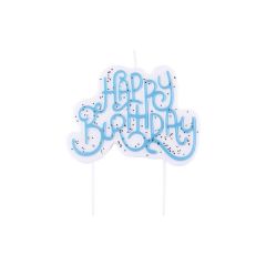 Kakelys Blue Sparkly Birthday Candle STK