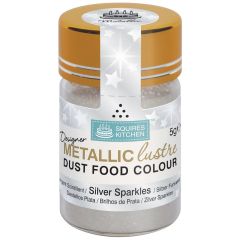 Designer Dust Silver Sparkles Metallic Food Colour