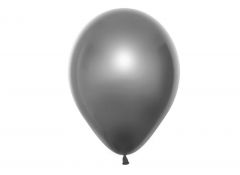 Ballonger Duo Sølv Metalic 30cm, 8 PK
