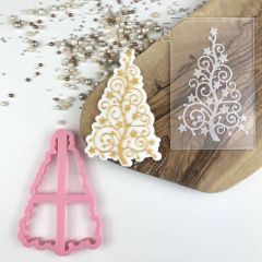 Extravagant Christmas Tree Cookie Cutter and Embosser