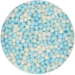 Kakestrø Soft perler Blå og Hvite 60g