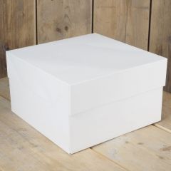 Kakeboks hvit papp 30 x 30 x 15 cm