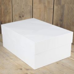 Kakeboks hvit papp 40 x 30 x 15 cm