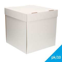 Kakeboks hvit papp 32 x 32 x 32 cm, 10 pk