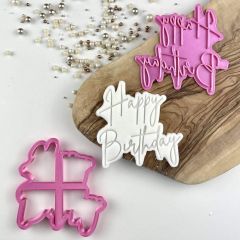 Happy Birthday Style 5 Cookie Cutter and Stamp