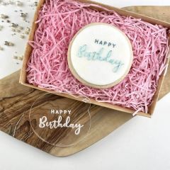 Swirls and Curls Happy Birthday Cookie Embosser