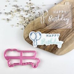 Swirls and Curls HB Balloon Cookie Cutter and Embosser