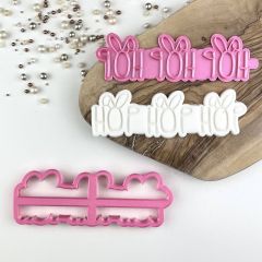 Hop Hop Hop with Rabbit Ears Easter Cookie Cutter and Stamp