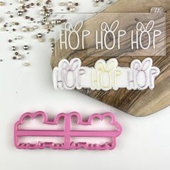 Hop Hop Hop with Rabbit Ears Easter Cookie Cutter and Embosser