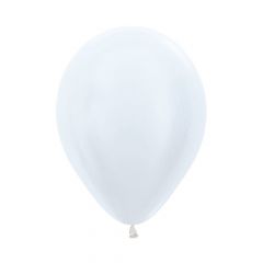 Ballonger Hvit Satin 30cm, 12PK