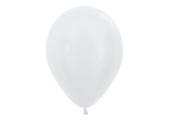 Ballonger Hvit Satin 30cm, 100 PK