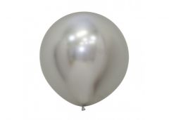 Ballonger Sølv Reflex Runde 60cm, 10 PK