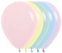 Ballonger Ass Pastel Matt 13cm, 100 PK