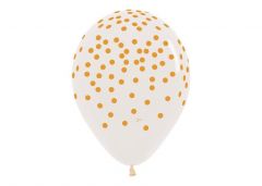 Ballonger Golden Confetti 30cm, 12 PK