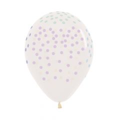 Ballonger Pastel Confetti 30cm, 12 PK