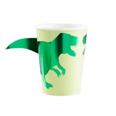 Drikkekrus i Papp, Dinosaur Shiny 8 stk
