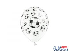 Ballonger med Fotball 30cm, 6 pk